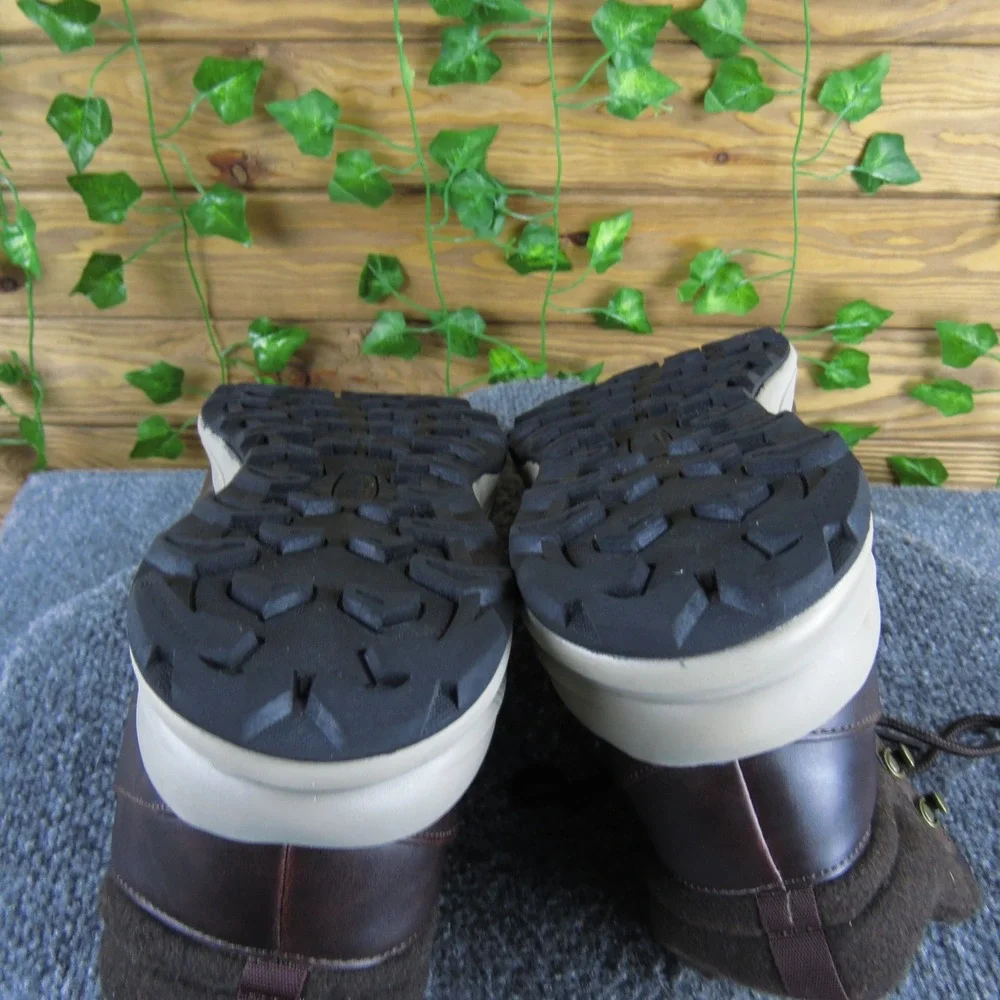Khombu Nick Brown Synthetic‎ Snow Boots Men's 13 Waterproof Winter Lace-Up